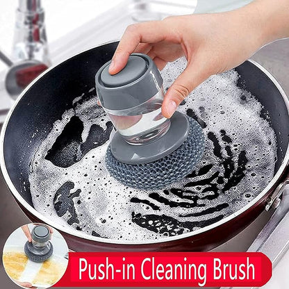 Soap Dispensing Dish Brush – Built-in Soap Pump for Easy Dishwashing