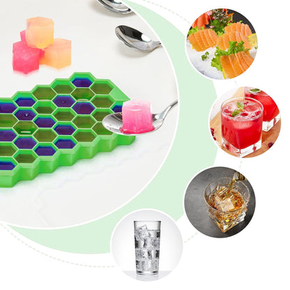 Silicone Ice Cube Tray – Flexible Easy-Release Ice Mould with Lid